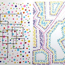 Líneas discontinuas & Planos + puntos 