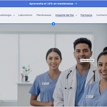 Tienda en línea de una clínica de salud