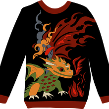 Projekt wzoru na bluzę.