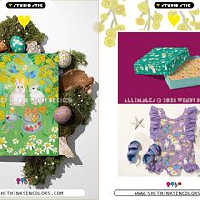 Bunnies and Mimosa - Illustration and Surfacedesign