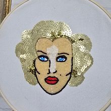 Proyecto de bordado Marilyn Monroe