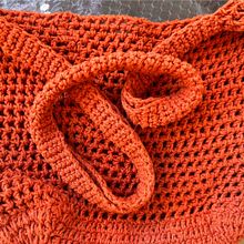 Bolsa de crochê marrom