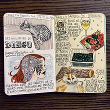 Carte de remerciement : Carnet de croquis de février 2026