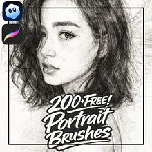 [Art Post #102] Portrait Sketch Drawing With AI,  FREE Prompt #13 + FREE! Domestika Coupon - 10% Descuento Domestika - Plus Get a Free 200+ Brush Pack and a 10% Domestika Course Coupon #portraits #brushset #domestika #procreatebrushes #freebrushes #COUPON
