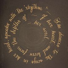 Quote in metallic ink