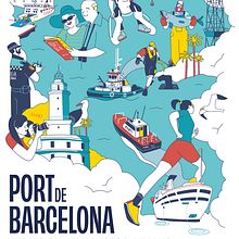 PORT DE BARCELONA. Ilustración+animación