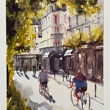ruelle de paris a l'aquarelle urban