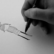 Draw like a monkey. Traditional illustration, Film, Video, and TV project by Blanca Gómez - 06.01.2009