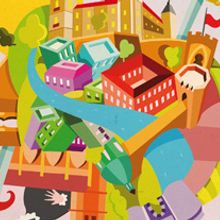 Vodafone ciudades. Un progetto di Illustrazione tradizionale e Pubblicità di Óscar Lloréns - 23.07.2009
