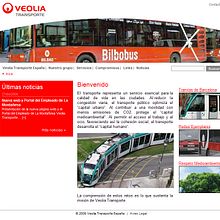 portal Veolia Transporte España. Design, Programming, and UX / UI project by Elena Dalmau Castro - 10.05.2009