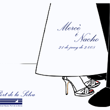 Tarjeta boda. Design, Traditional illustration, and UX / UI project by Anna Huguet Bou - 10.09.2009