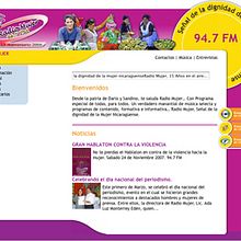 Radio Mujer. Design, Programming, UX / UI & IT project by quintajose - 02.04.2010