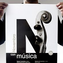 Novembro con Música 08. Design, Traditional illustration, Photograph, and Advertising project by Gende Estudio - 03.08.2010