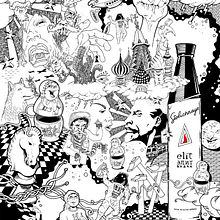 STOLICHNAYA RUSSIAN VODKA ELIT Página para Stolichnaya Elit (Vodka Ruso), Publicación en revista de arte contemporáneo de madrid LOOKtheBOOK. Madrid. Editorial illustration for Stolichnaya Elit (Russian Vodka), Publication in a contemporary art magazine i. Un proyecto de Diseño, Ilustración tradicional y Publicidad de Rafael Bertone - 08.03.2010