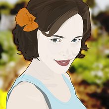 Vectorizando 9, Rachel McAdams. Traditional illustration project by Josep Viciana - 05.17.2010