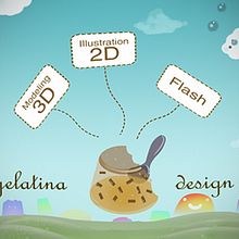gelatina-design.com. Un proyecto de Diseño, Ilustración tradicional, Cine, vídeo, televisión, 3D y Publicidad de Alicia Pereira Garcia - 15.06.2010