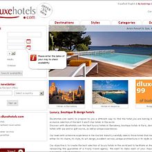 dluxehotels.com. Un proyecto de Diseño, Programación e Informática de Xavi Pujolràs - 07.07.2010
