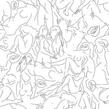 Wallpaper naked. Design, and Traditional illustration project by Jordi Carrasco - 08.22.2010