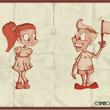 Con 5pesetas yo iba al cine y me compraba pipas. Traditional illustration project by Camino Moraleda - 09.01.2010