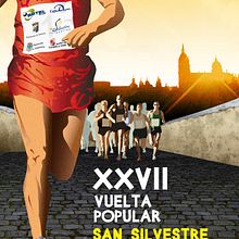 Cartel para concurso San Silvestre Salmantina 2010. Design, Traditional illustration, and Advertising project by Miguel Ángel Sosa Hernández - 09.24.2010