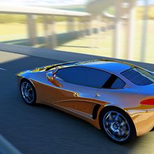 3D low poly, sports car in virtual environments . 3D, Digital Illustration, and 3D Modeling project by Daniel Cifani Conforti - 10.03.2010