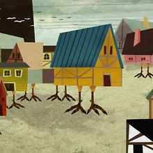 baba yaga. Traditional illustration project by Eva Vázquez - 10.08.2010