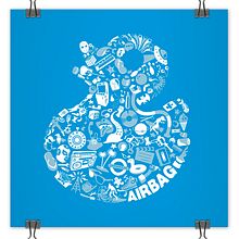 Airbag. Traditional illustration, and UX / UI project by Héctor Delgado Ros - 10.25.2010