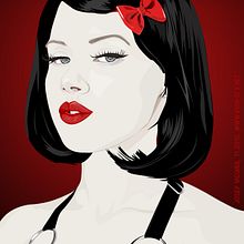 Vectorizando 10, Miss Mosh. Traditional illustration project by Josep Viciana - 11.06.2010