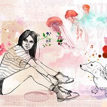 Audrey. Traditional illustration project by Lucía Inthesky - 11.11.2010
