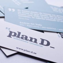 Tarjetas visita Plan D. Un progetto di Design, Programmazione e Fotografia di Juan Jesús Molina García - 11.11.2010
