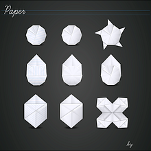 Paper icons. Design, and Traditional illustration project by Laura Serra - 11.25.2010