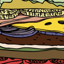 Hamburguesa de Immigración. Traditional illustration project by REDImei - 02.16.2011