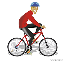 Paseo en Bici. Traditional illustration project by David Miralles García - 01.10.2011