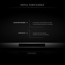 Sofía Fernández. Design, Programming, and Advertising project by bsualism - 01.10.2011