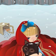 Little Red Ridding Hood. Traditional illustration project by Arwassa - 01.22.2011