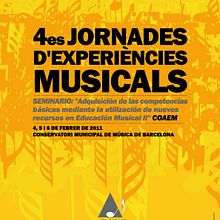 4es Jornades d'experiències musicals . Design de lluís bertrans bufí - 01.24.2011