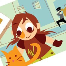Aikikarol y Kungfujose. Motion Graphics, and Traditional illustration project by Carolina Albalá - 01.27.2011