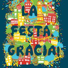 Gracia, La Festa!. Design, Traditional illustration, and Advertising project by Vicente Sánchez - 01.25.2011