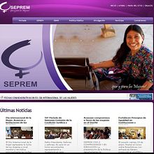 Secretaria Presidencial de la Mujer [SEPREM] - Website. Design, Programming, UX / UI & IT project by Mario Rene Esposito - 02.01.2011