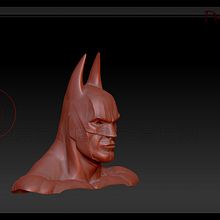 Busto de Batman. Design, Traditional illustration, Film, Video, TV, 3D, and Advertising project by Sem Casas Humanes - 02.15.2011