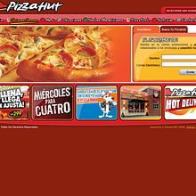 PizzaHut Honduras. Een project van  Ontwerp, Motion Graphics, Programmeren y UX / UI van Cesar Daniel Hernández - 10.03.2011