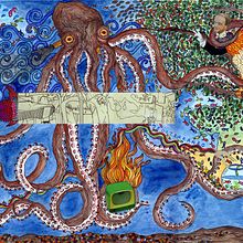 Controlled by an octopus. Un progetto di Illustrazione tradizionale di Penelope Moreno - 26.03.2011