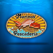 Marinos Pescadería Logo. Een project van  Ontwerp, Traditionele illustratie y  Reclame van Cesar Daniel Hernández - 26.03.2011