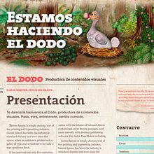 El Dodo · Productora de contenidos visuales. Een project van  Ontwerp, Traditionele illustratie y Programmeren van Victoria Reguera - 13.04.2011