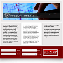 Hindsight Trading (Landing Page). Een project van  Ontwerp, Programmeren, UX / UI e IT van Cesar Daniel Hernández - 14.04.2011