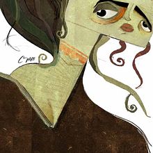 Helena Boham Carter. Design, and Traditional illustration project by j v - 04.27.2011