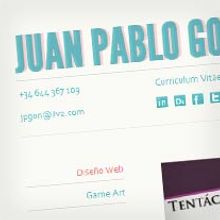 Portfolio on-line personal.  Ein Projekt aus dem Bereich Design, UX / UI und Informatik von Juan Pablo González - 05.05.2011