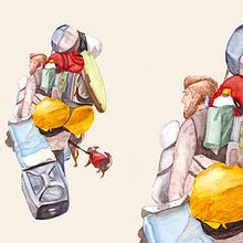 walking away. Traditional illustration project by Áurea Nogués - 05.08.2011