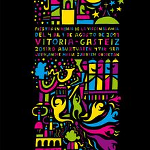 Cartel Fiestas Virgen Blanca Vitoria-Gasteiz 2011. Design project by Raul Piñeiro Alvarez - 05.10.2011