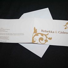 Invitación Gideon & Rebekka. Un proyecto de Diseño de Victor Boscatt - 25.05.2011